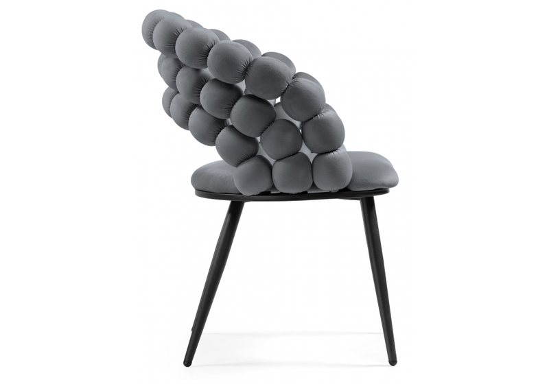 Стул на металлокаркасе, Ball dark gray / black