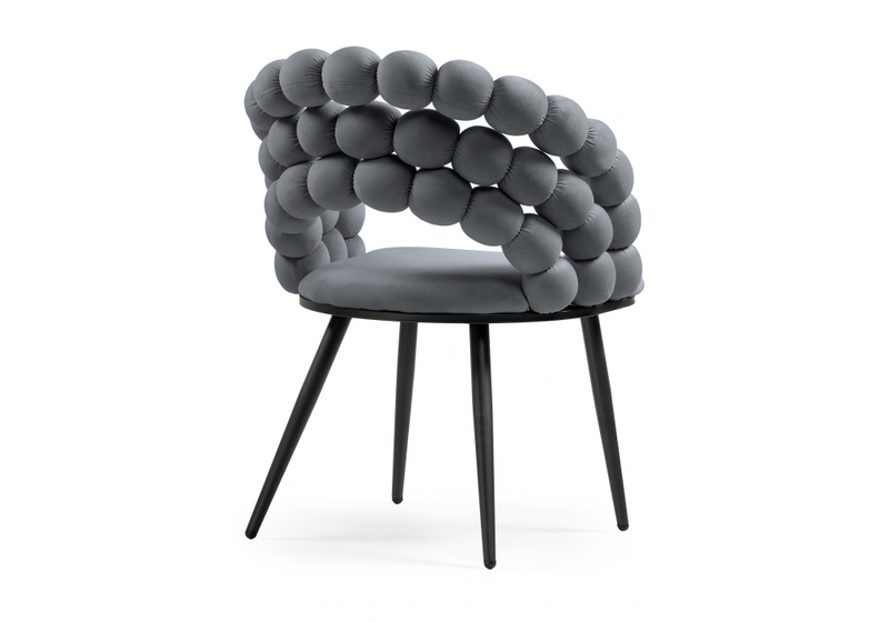 Стул на металлокаркасе, Ball dark gray / black