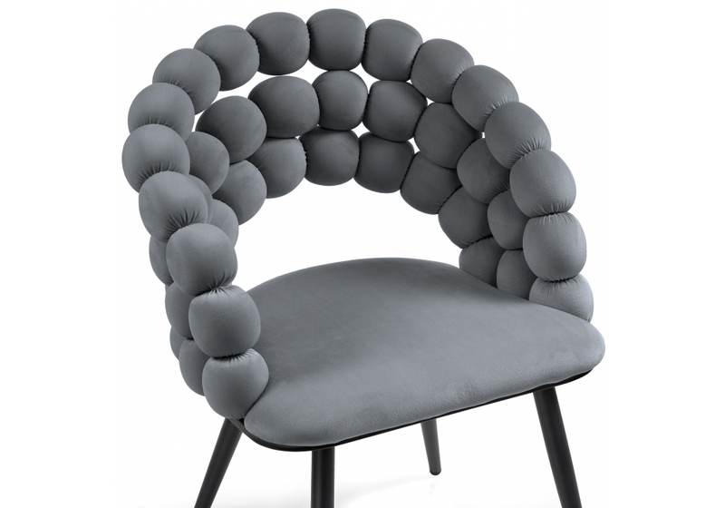 Стул на металлокаркасе, Ball dark gray / black