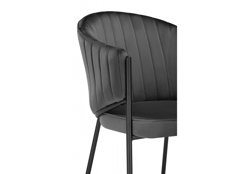 Стул на металлокаркасе, Kortni dark grey / black