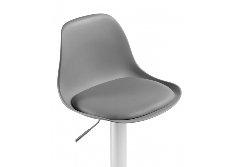 Барный стул, Soft gray / chrome