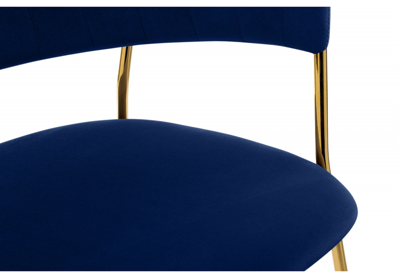 Стул на металлокаркасе, Kamelia 1 dark blue / gold