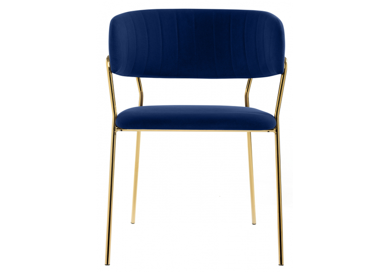 Стул на металлокаркасе, Kamelia 1 dark blue / gold