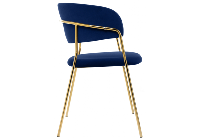 Стул на металлокаркасе, Kamelia 1 dark blue / gold
