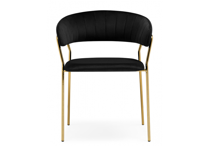 Стул на металлокаркасе, Kamelia 1 black / gold