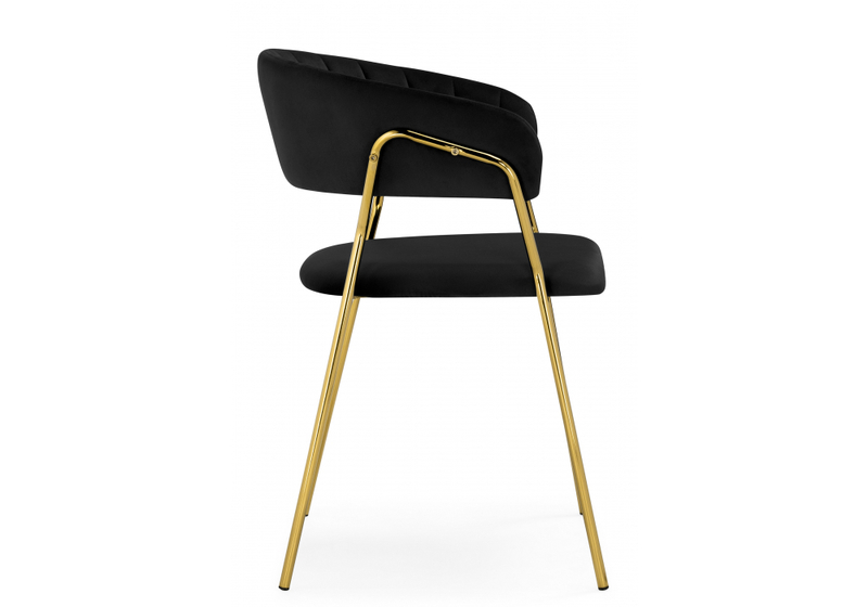 Стул на металлокаркасе, Kamelia 1 black / gold