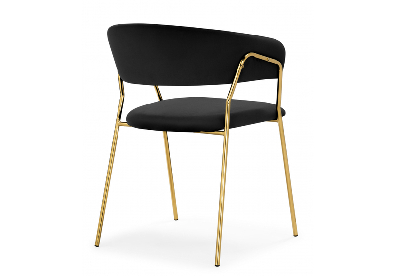 Стул на металлокаркасе, Kamelia 1 black / gold