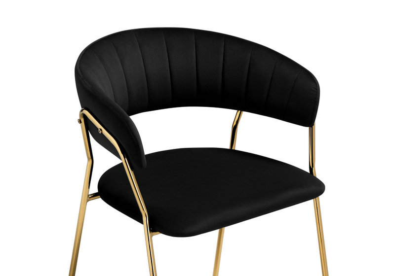 Стул на металлокаркасе, Kamelia 1 black / gold