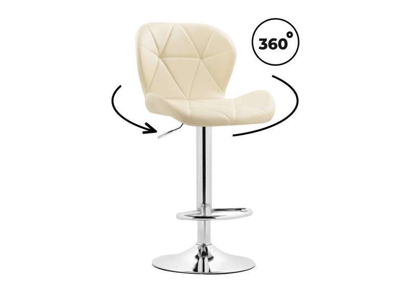 Барный стул, Trio beige / chrome