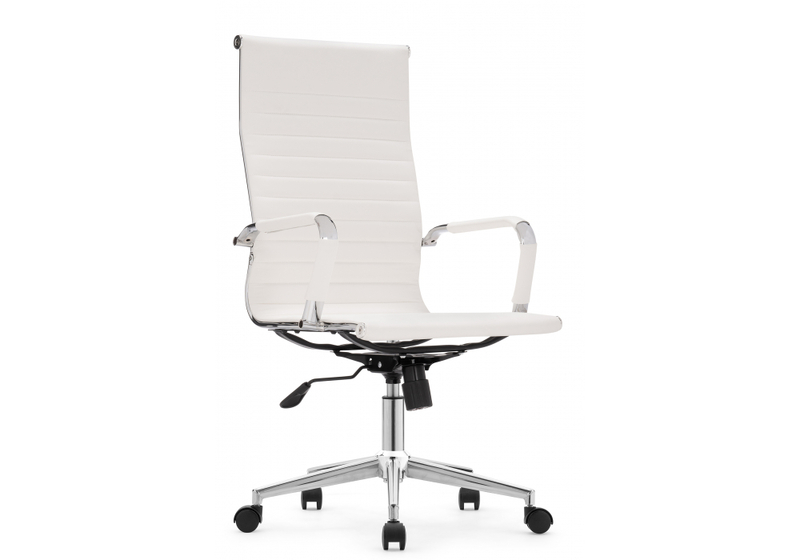 Компьютерное кресло, Reus pu white / chrome