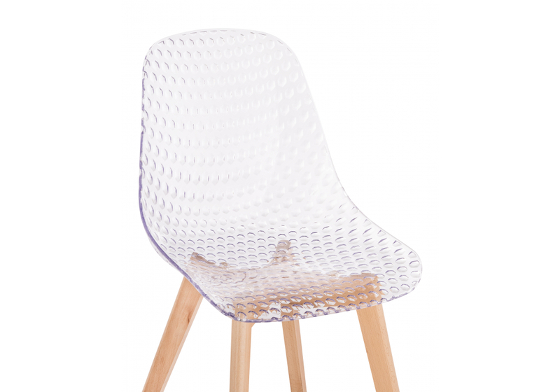 Пластиковый стул, Vart clear / wood