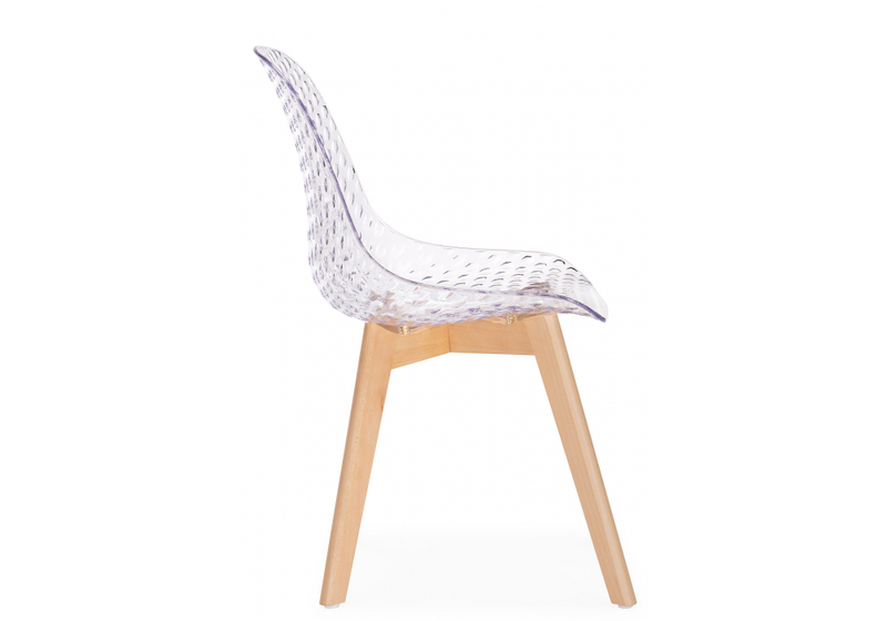 Пластиковый стул, Vart clear / wood