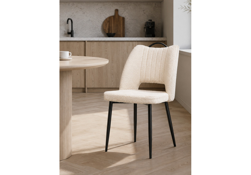 Стул на металлокаркасе, Barton beige / black