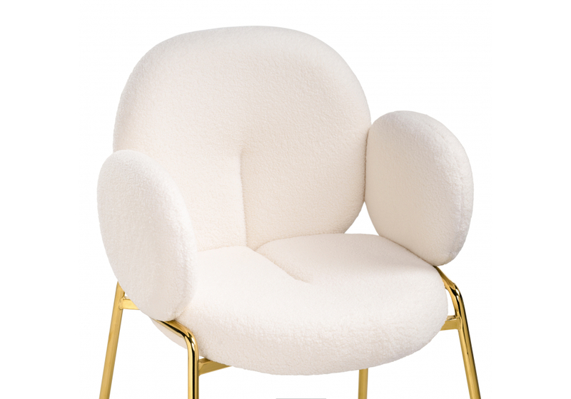 Стул на металлокаркасе, Kalipso white / gold