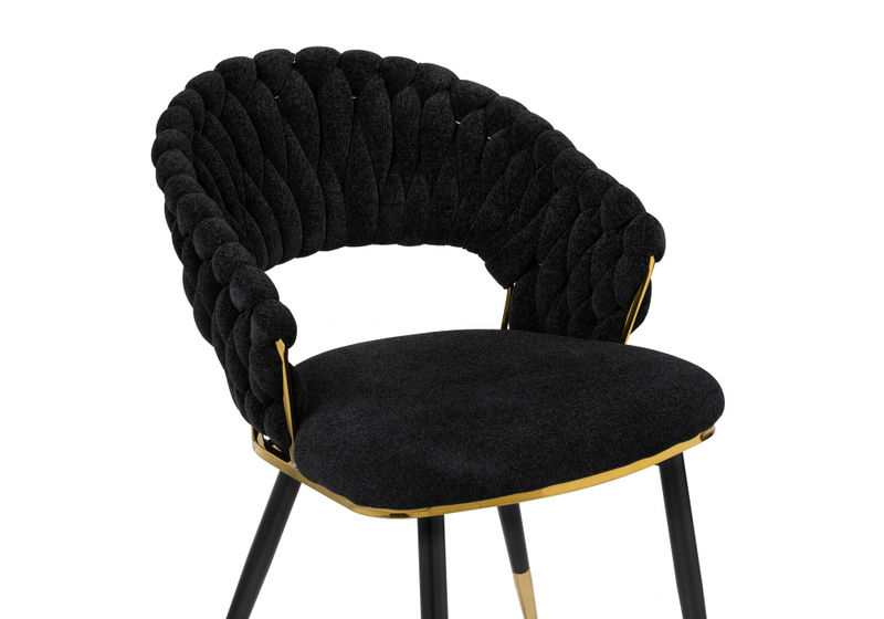 Стул на металлокаркасе, Rakel black / gold