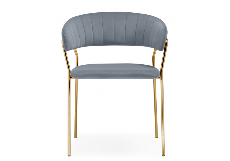 Стул на металлокаркасе, Kamelia 1 gray / gold