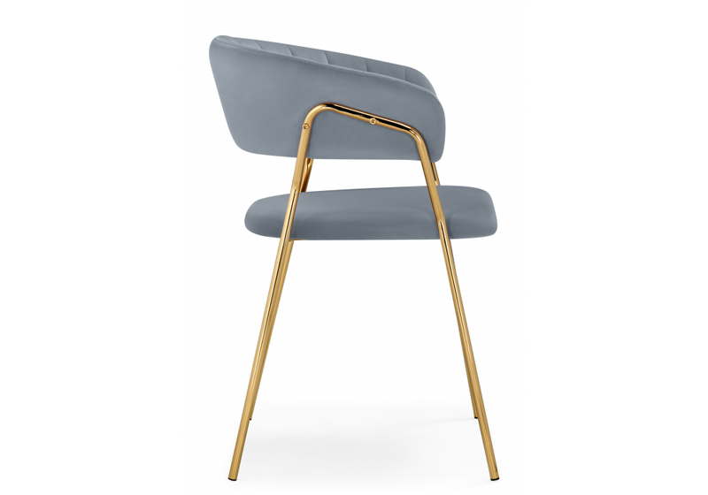 Стул на металлокаркасе, Kamelia 1 gray / gold