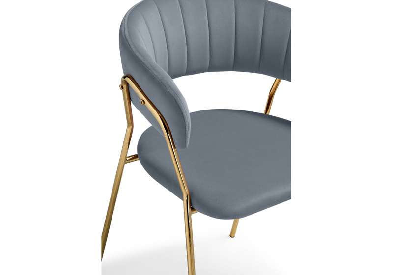 Стул на металлокаркасе, Kamelia 1 gray / gold