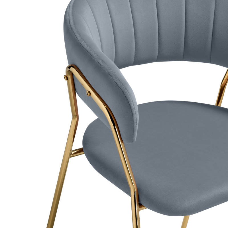 Стул на металлокаркасе, Kamelia 1 gray / gold