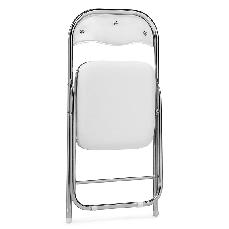 Стул на металлокаркасе, Fold 1 складной white / chrome