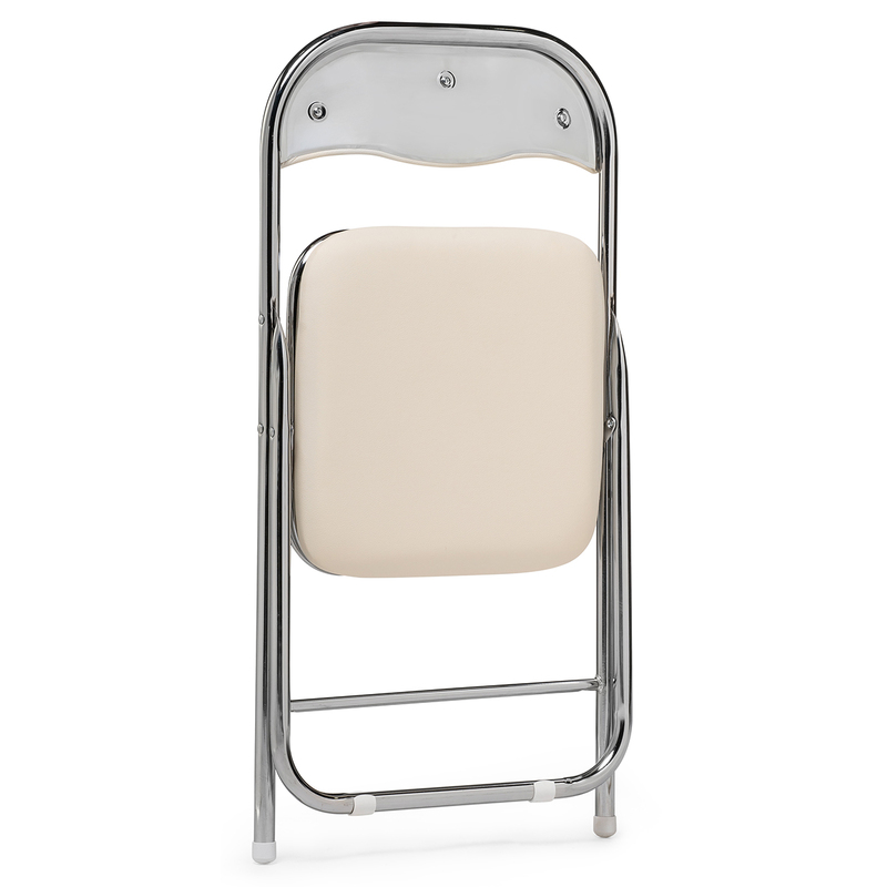 Стул на металлокаркасе, Fold 1 складной beige / chrome