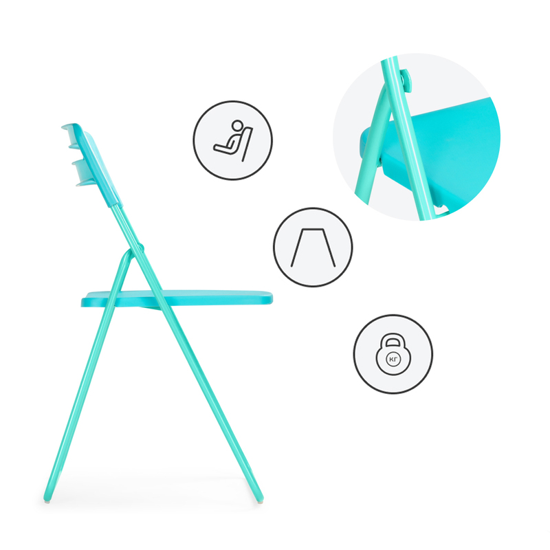 Пластиковый стул, Fold складной blue