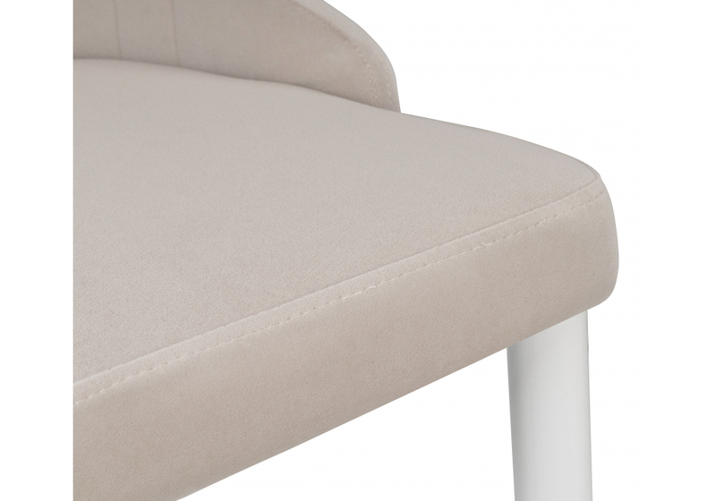 Стул на металлокаркасе, Kora white / beige
