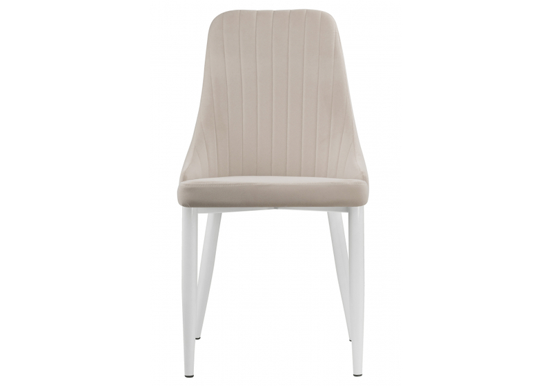 Стул на металлокаркасе, Kora white / beige