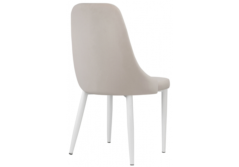 Стул на металлокаркасе, Kora white / beige