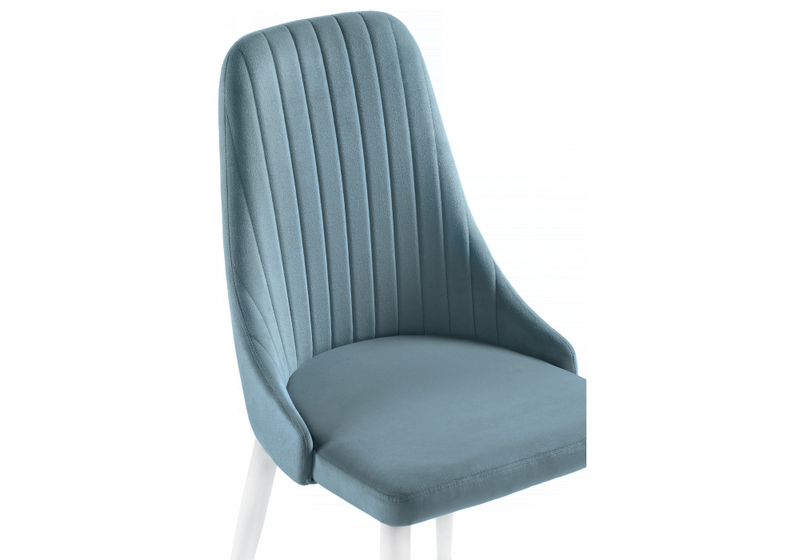 Стул на металлокаркасе, Kora light blue / white