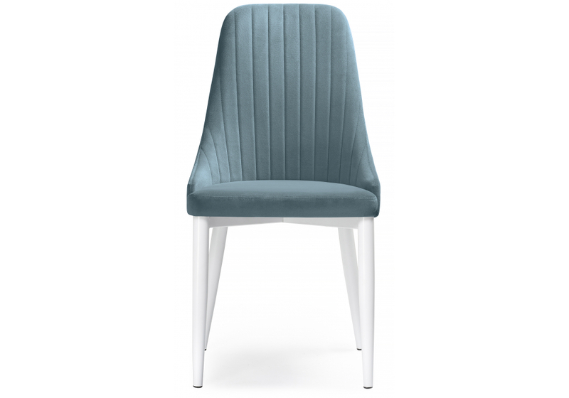 Стул на металлокаркасе, Kora light blue / white