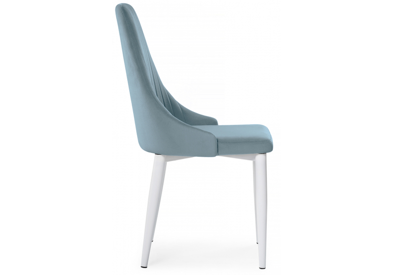 Стул на металлокаркасе, Kora light blue / white