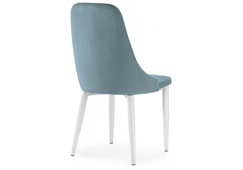 Стул на металлокаркасе, Kora light blue / white
