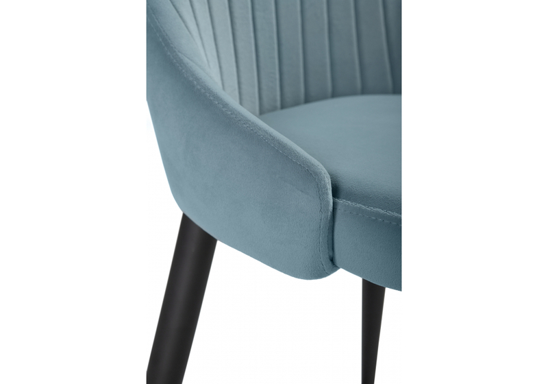 Стул на металлокаркасе, Kora light blue / black