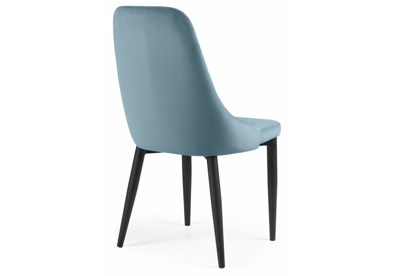 Стул на металлокаркасе, Kora light blue / black