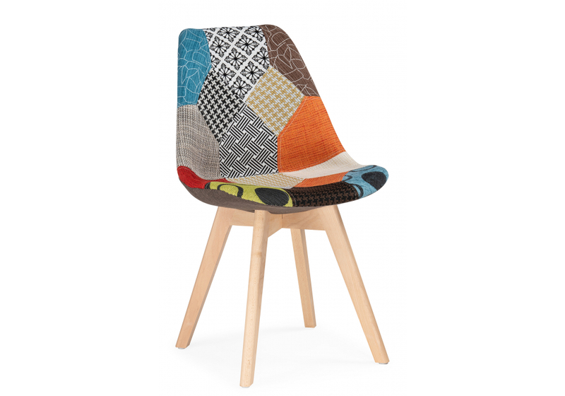Стул деревянный, Mille fabric multicolor