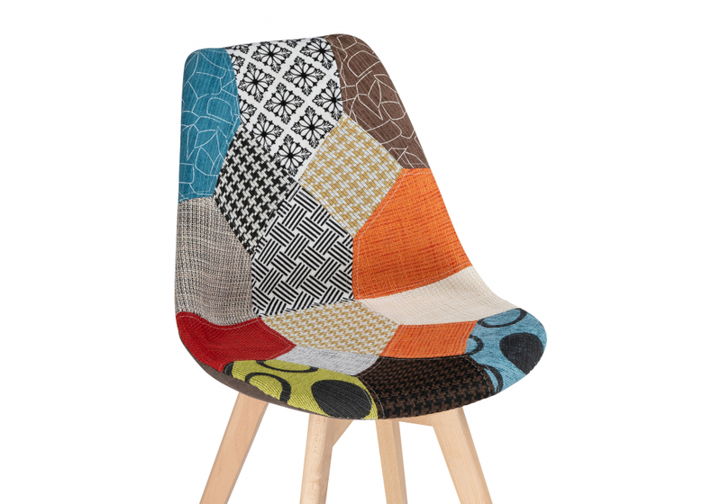 Стул деревянный, Mille fabric multicolor