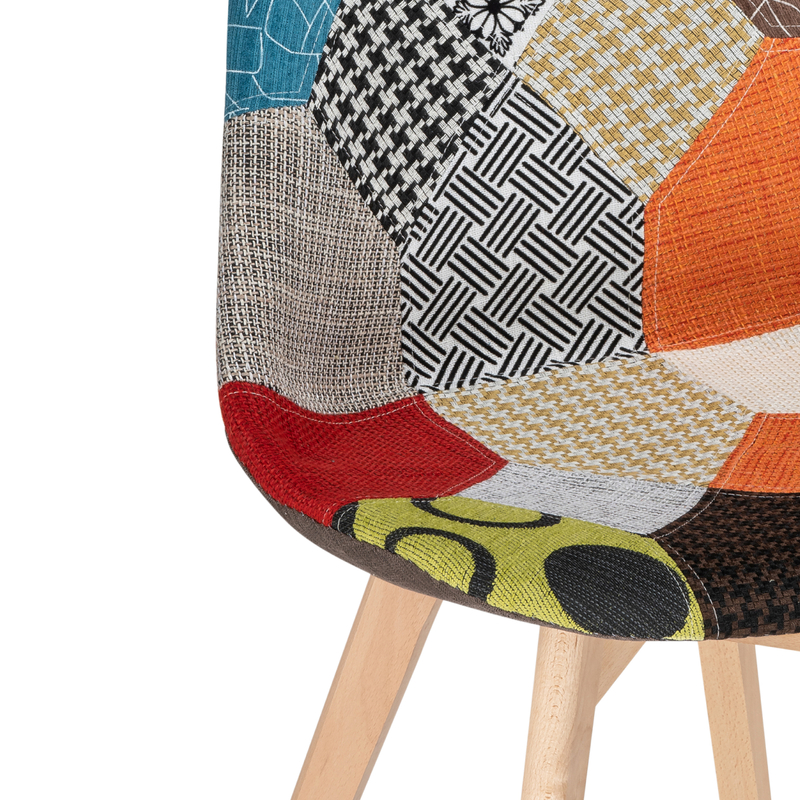 Стул деревянный, Mille fabric multicolor