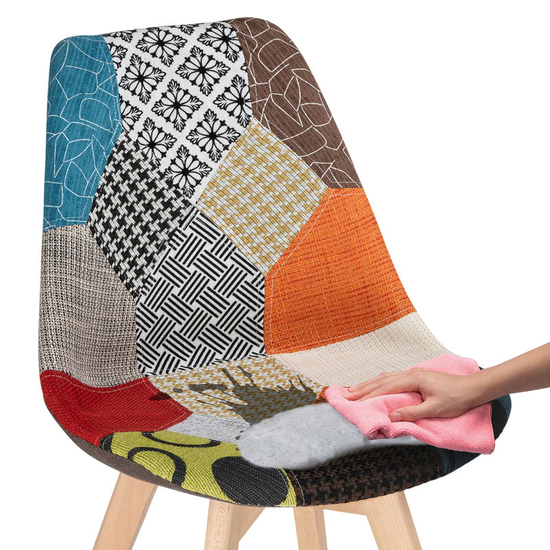 Стул деревянный, Mille fabric multicolor