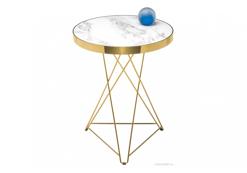 Стол деревянный, Milena white / gold