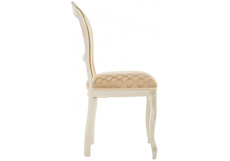 Стул деревянный, Лауро патина золото / бежевый