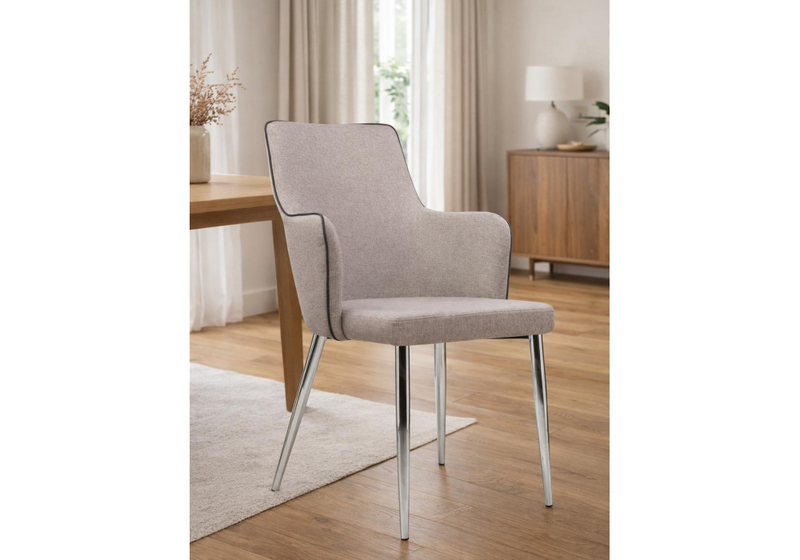 Стул на металлокаркасе, Benza beige fabric