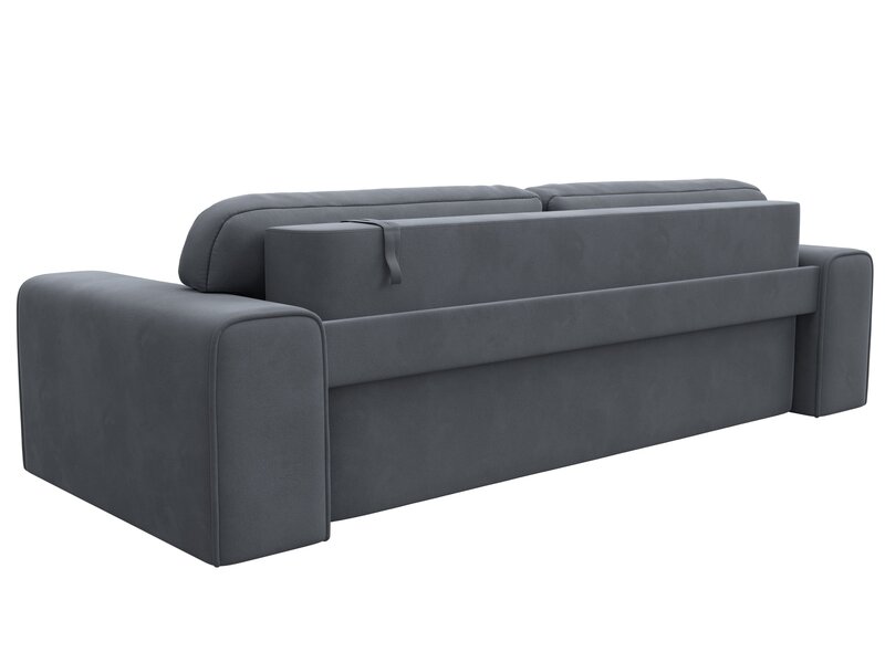 Диван прямой Лига-029, Велюр, SEVEN 17 серый