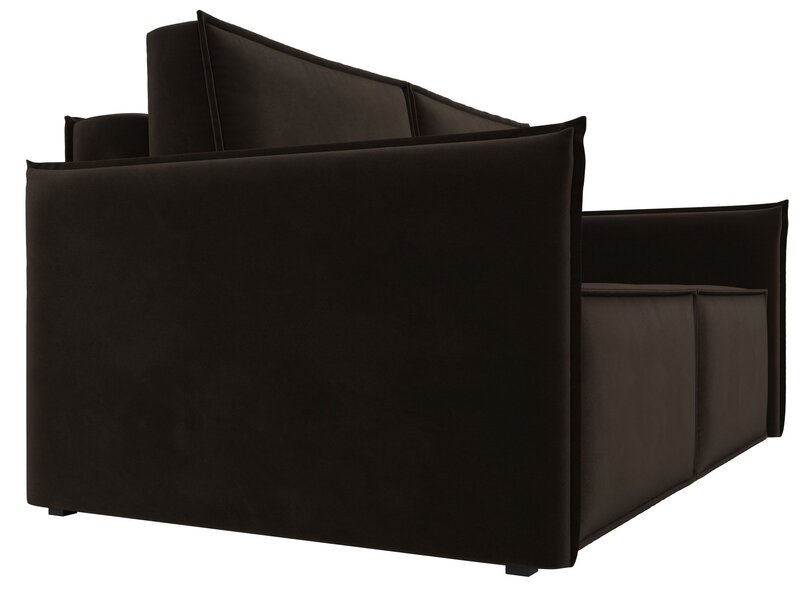 Диван прямой Либерти мини, Микровельвет, Коричневый