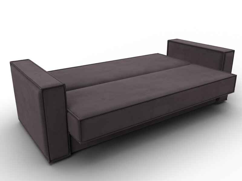 Диван-книжка Куба, Велюр, SEVEN 727 коричневый