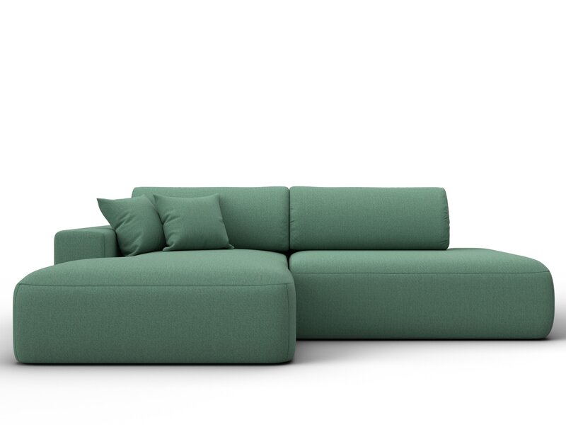 Диван угловой Лига-036 НПБ Модерн левый угол, Рогожка, Амур 11 зеленый