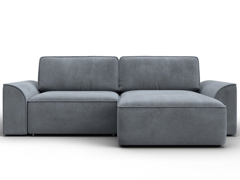 Диван угловой Лига-048 НПБ, Велюр, TOWER 10 серый