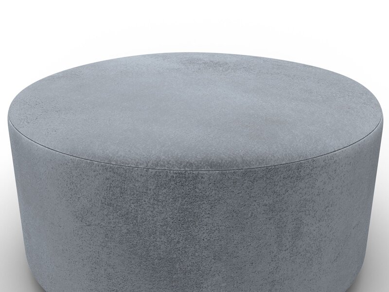 Пуф 005, Велюр/экокожа, TOWER 10 серый/GRIFON 18 черный