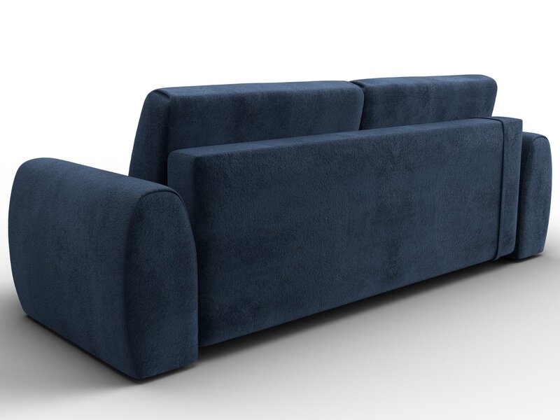 Диван прямой Лига-115 НПБ, Велюр, TOWER 13 синий
