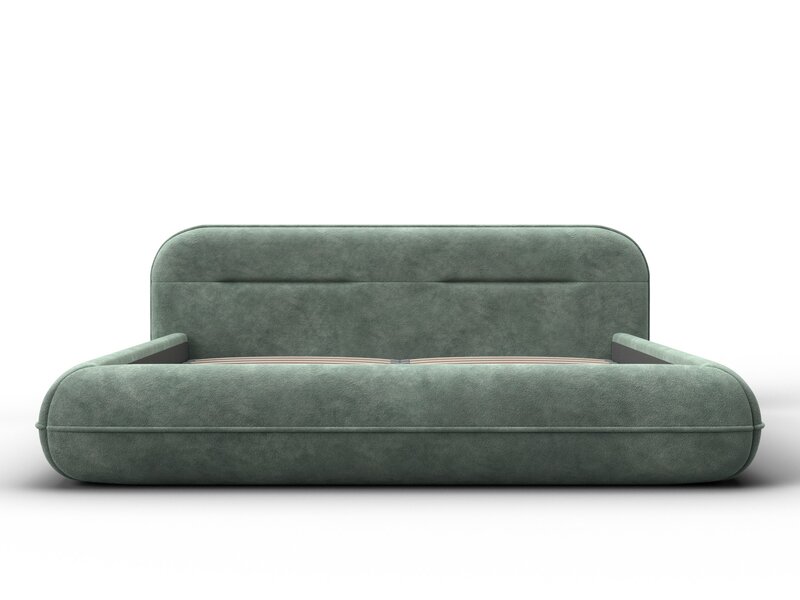 Кровать двуспальная Лига-133 (180), Велюр, BRUT 08 зеленый